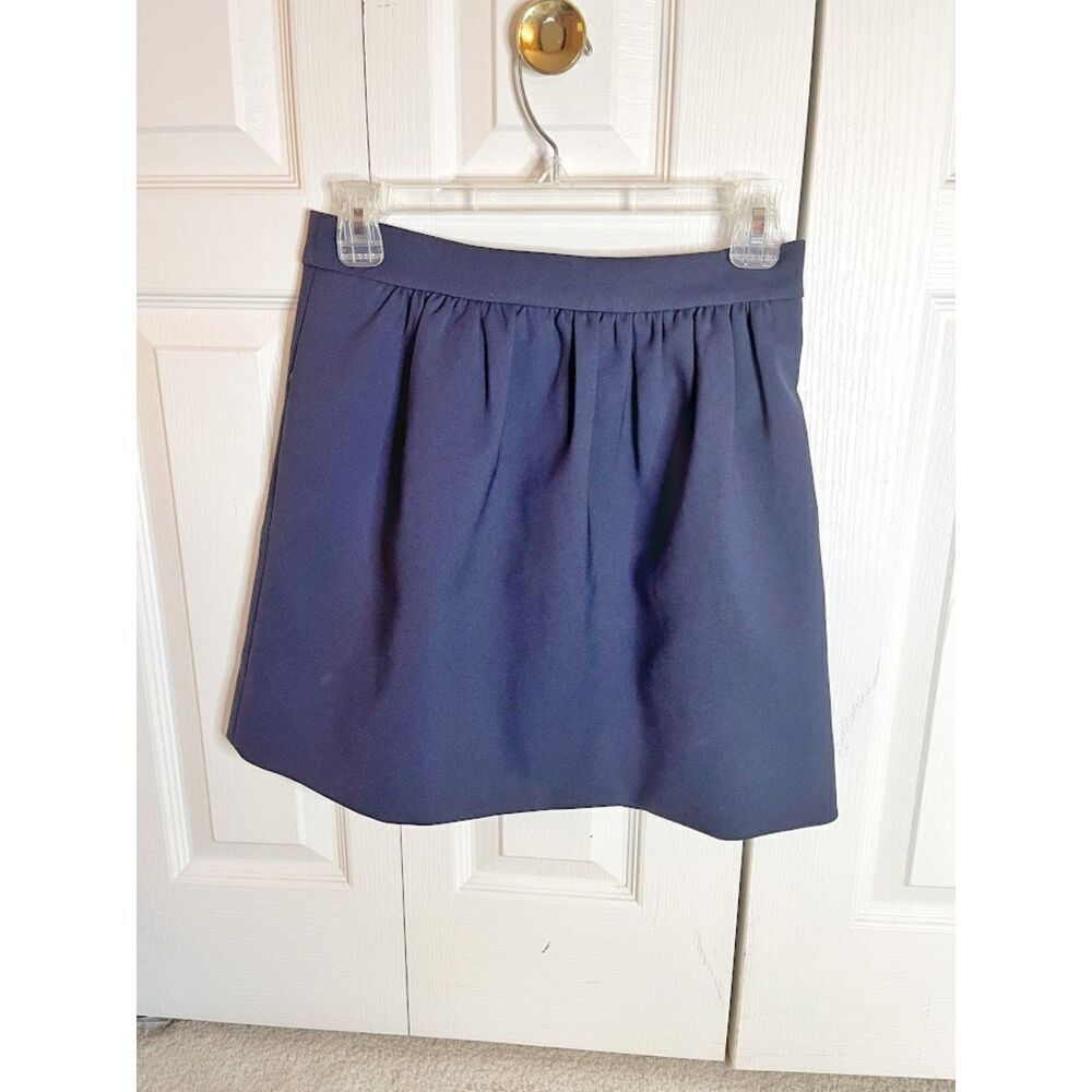 J. Crew Crepe Box Pleated A Line Fully Lined Mini Skirt
